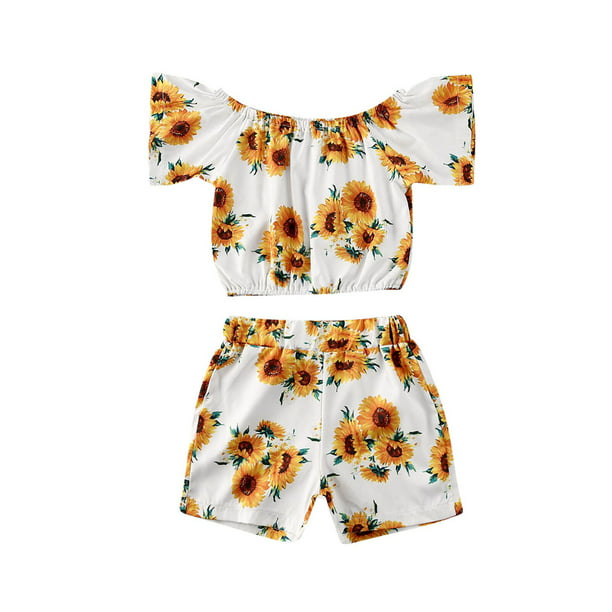 Toddler Baby Girls Floral Jumpsuit Pants Clothes Summer Beach Sling Short Pants